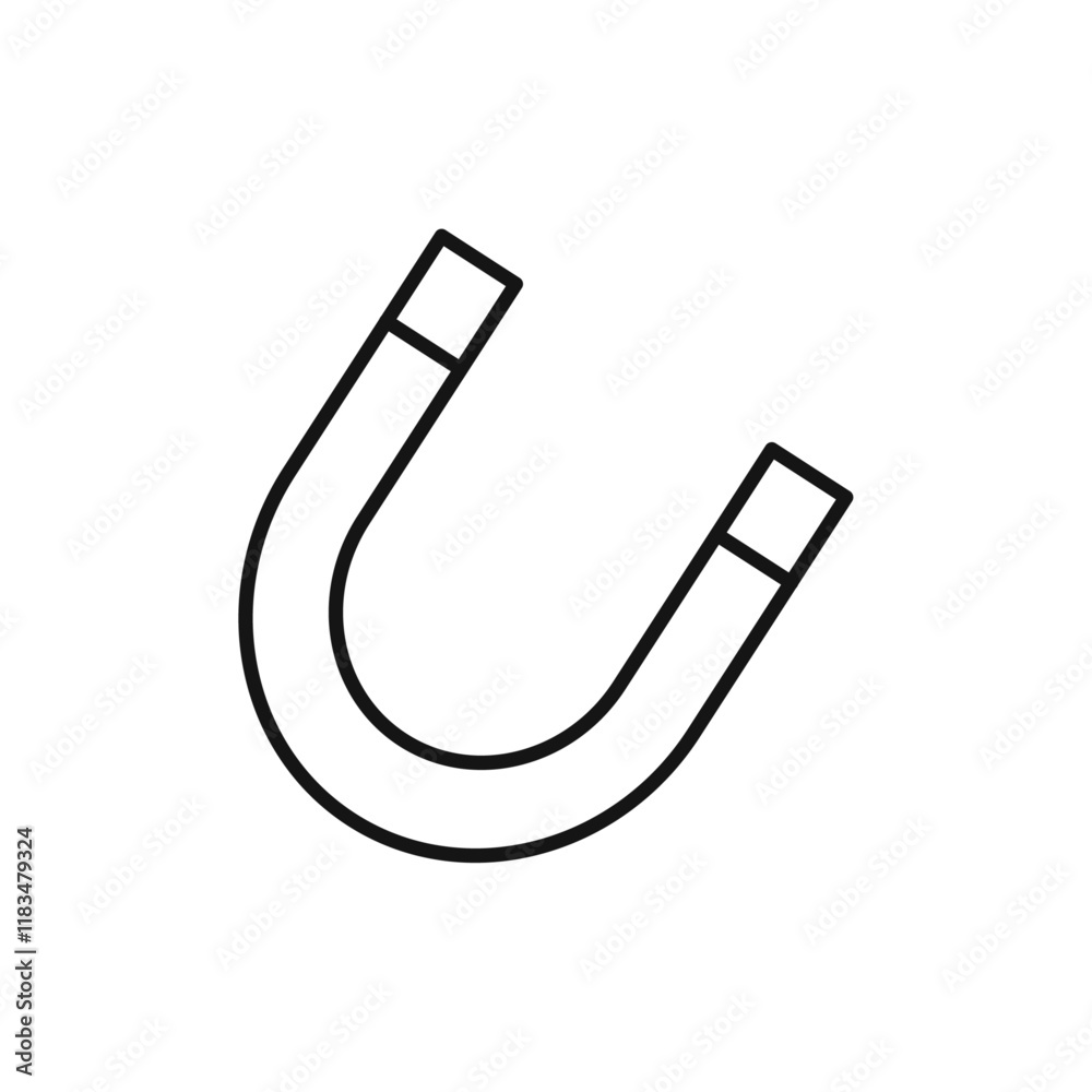 Magnet icon Isolated flat vector in outline Magnet icon Isolated flat vector in outline