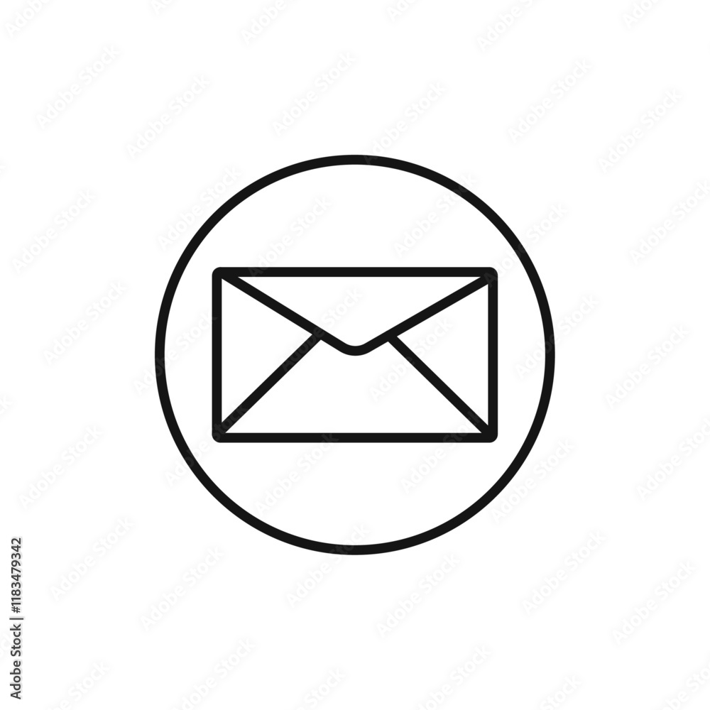 Mail Icon Isolated flat vector in outline Mail Icon Isolated flat vector in outline