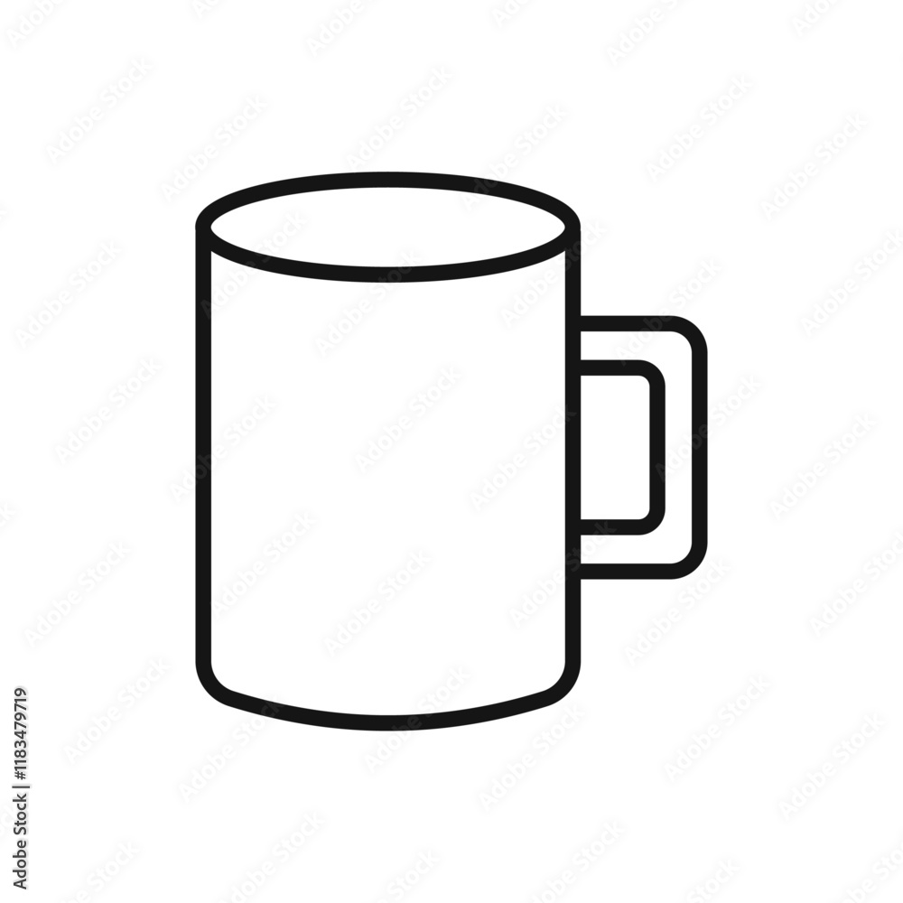 Mug icon Isolated flat vector in outline Mug icon Isolated flat vector in outline