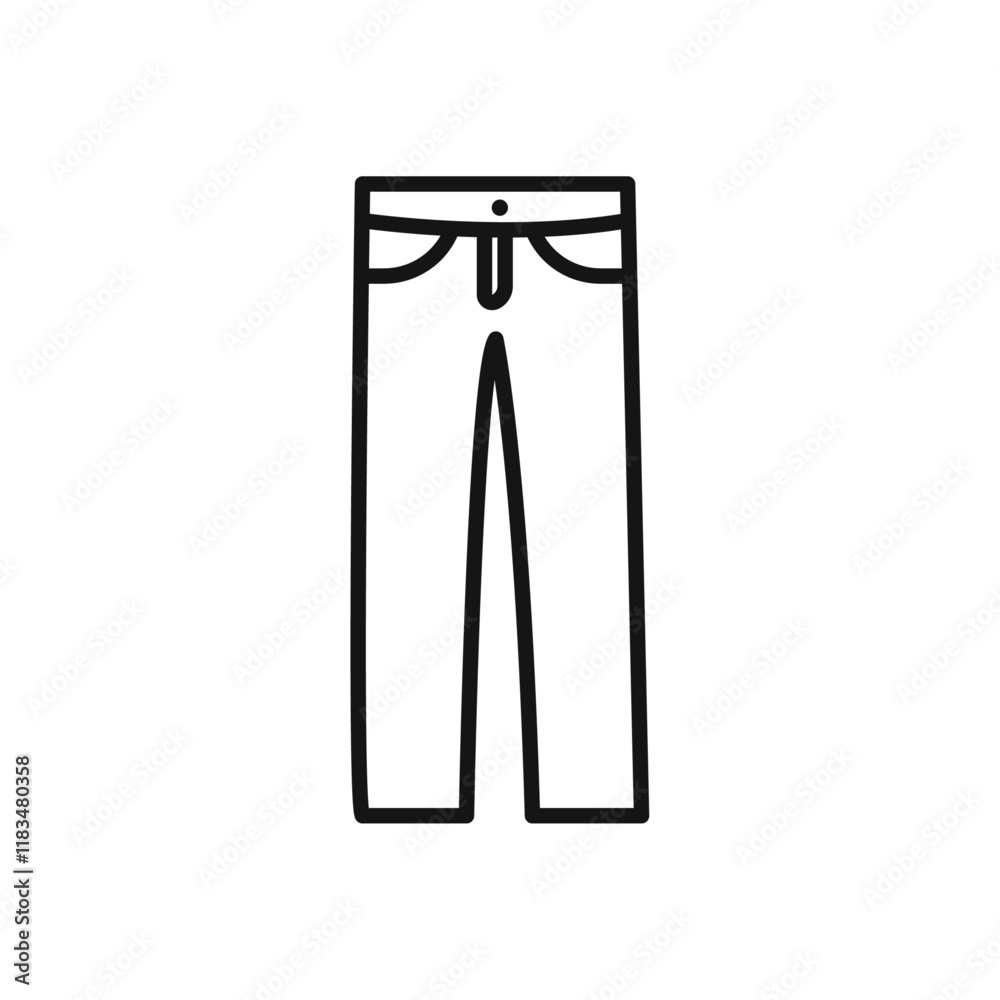 Pants Icon Isolated flat vector in outline Pants Icon Isolated flat vector in outline