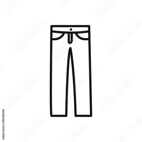 Pants Icon Isolated flat vector in outline