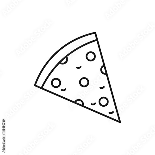 Pizza icon Isolated flat vector in outline