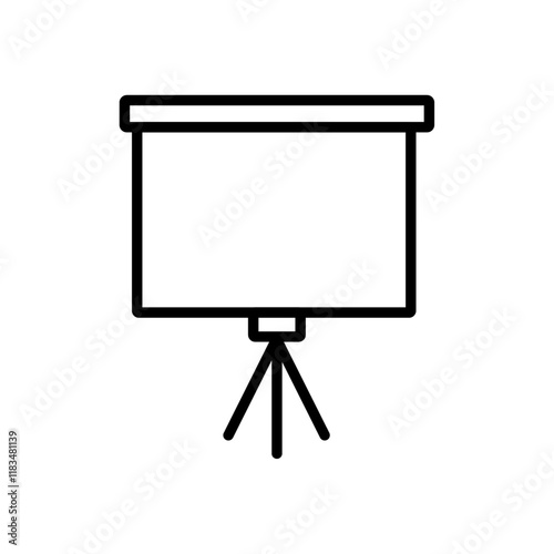 Presentation board icon Isolated flat vector in outline