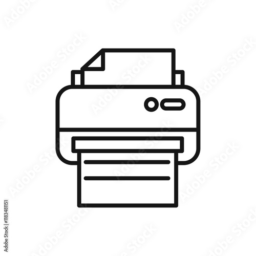 Print icon Isolated flat vector in outline