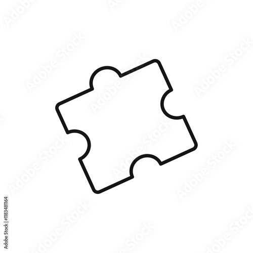 Puzzle icon Isolated flat vector in outline