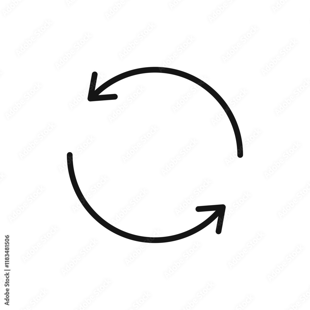 Repeat icon Isolated flat vector in outline Repeat icon Isolated flat vector in outline