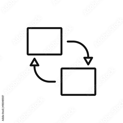 Replace icon Isolated flat vector in outline