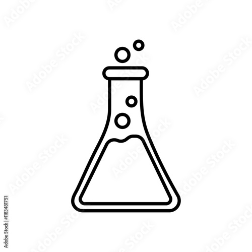 Science icon Isolated flat vector in outline