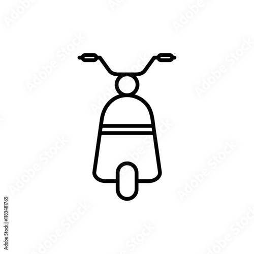 Scooter bike icon Isolated flat vector in outline