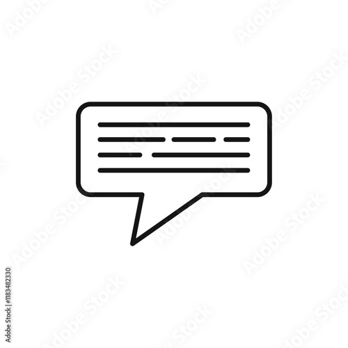 Subtitles icon Isolated flat vector in outline