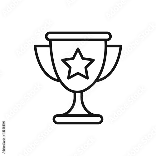 Trophy icon Isolated flat vector in outline