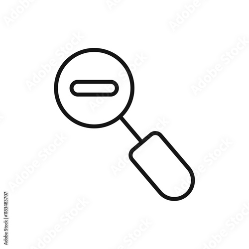 Zoom out icon Isolated flat vector in outline