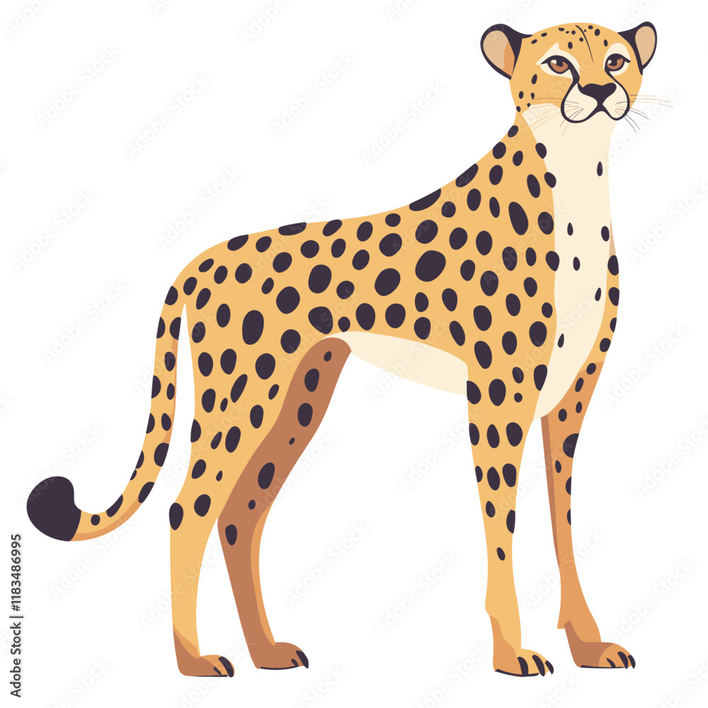 Cheetah illustration wildlife animal vector Cheetah illustration wildlife animal vector