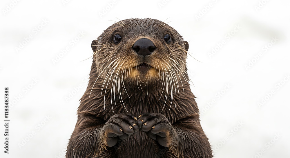 Fototapeta premium Cute Otter Portrait Wildlife Mammal Animal Pet Nature