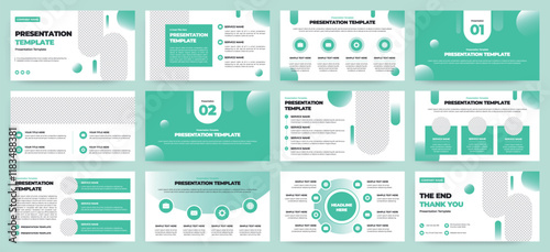 Modern presentation slide templates. Infographic elements template set for web, print, annual report brochure, business flyer leaflet marketing and advertising template. Vector Illustration.