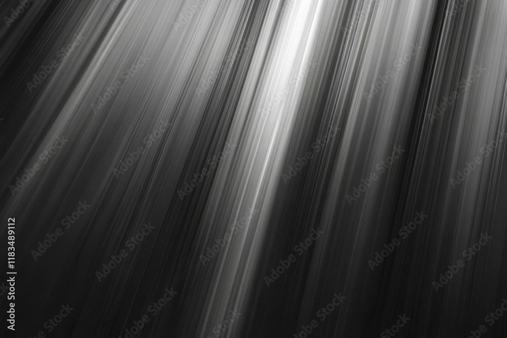 Fototapeta premium Light Rays Shine Through Darkness with Abstract Light Beam Background Effect.