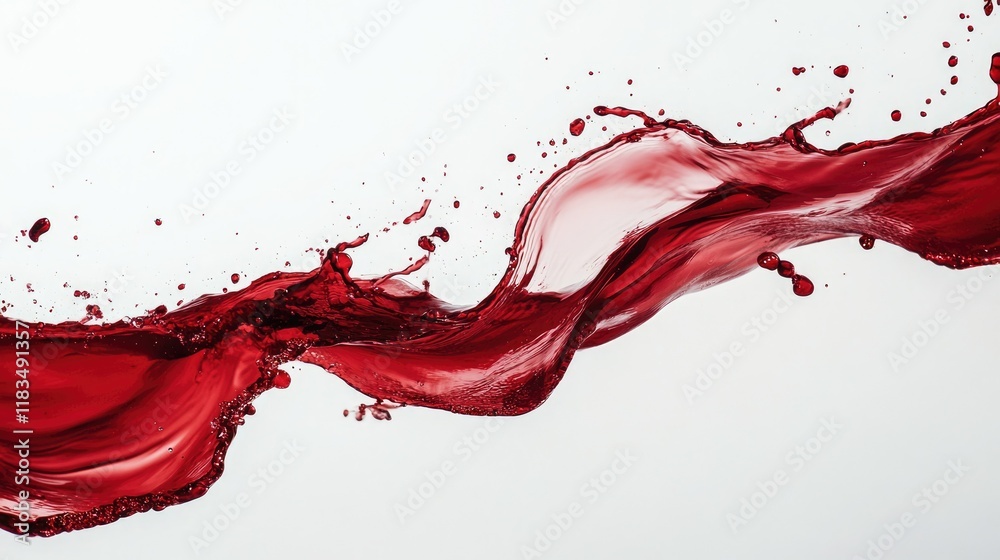 Red wine cascading into a glass, creating a beautiful splash effect, set against a clean white background for a refined and minimalist look. - Red wine cascading into a glass, creating a beautiful splash effect, set against a clean white background for a refined and minimalist look. -