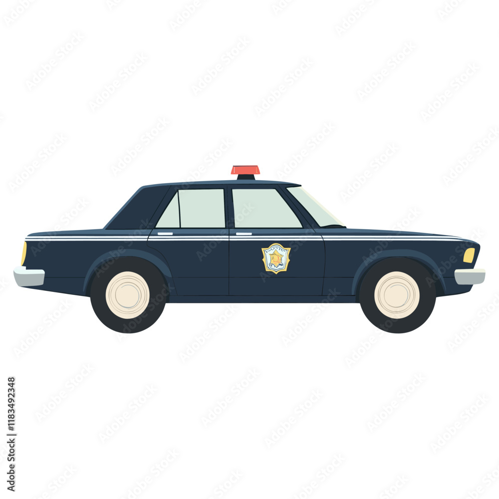 Fototapeta premium Police car illustration vehicle vector