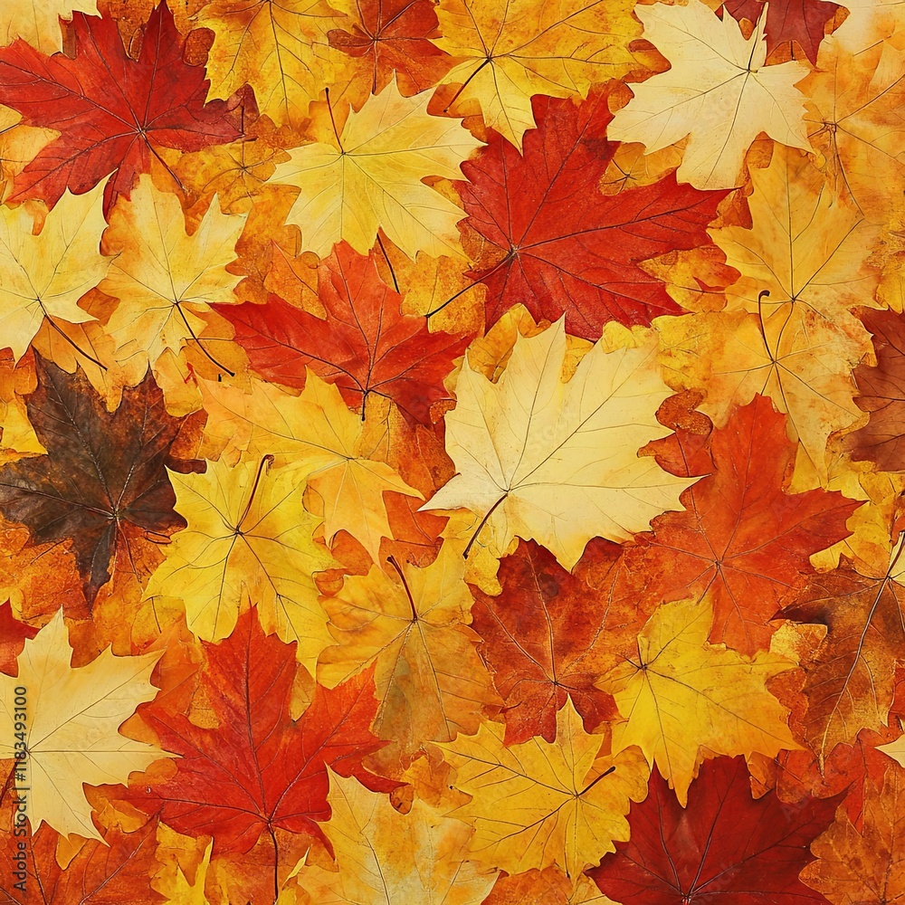 Maple leaves in autumn. Known as a source of syrup, sugar maple can reach 80 feet and up and swing up to 60 feet. Their fall foliage is viewed from yellow to orange and red. Maple leaves in autumn. Known as a source of syrup, sugar maple can reach 80 feet and up and swing up to 60 feet. Their fall foliage is viewed from yellow to orange and red.
