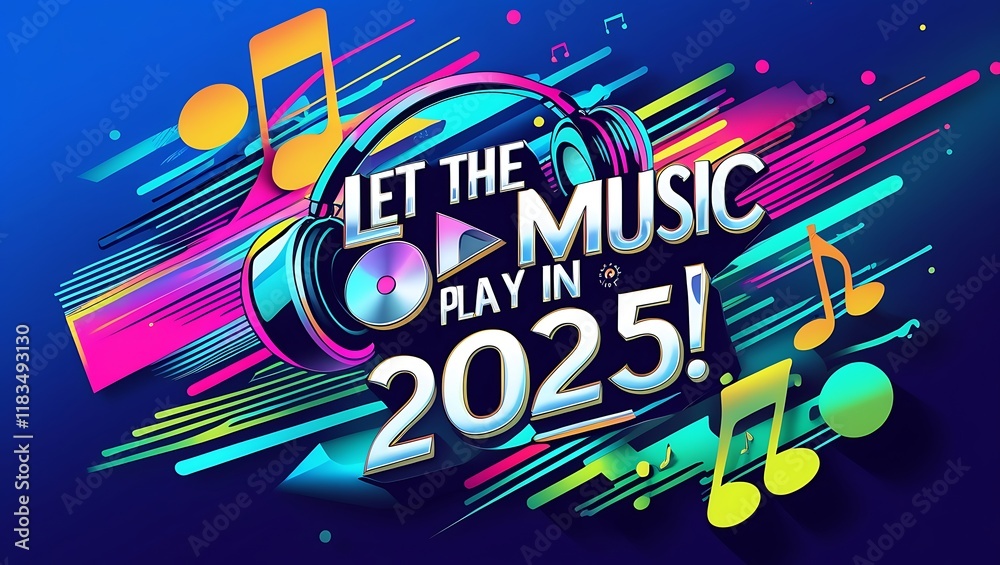 Fototapeta premium Let The Music Play In Two Thousand Twenty Five