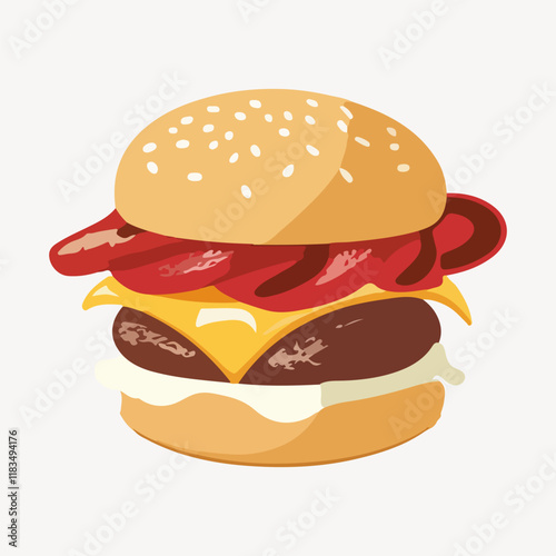 cheeseburger illustration vector