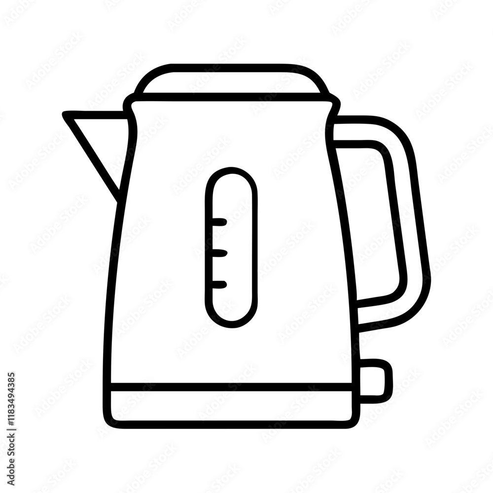 electric kettle icon, electronics line art, electronics vector - simple black line art icon of electric kettle perfect for logos, and electronics-themed designs. electric kettle icon, electronics line art, electronics vector - simple black line art icon of electric kettle perfect for logos, and electronics-themed designs.