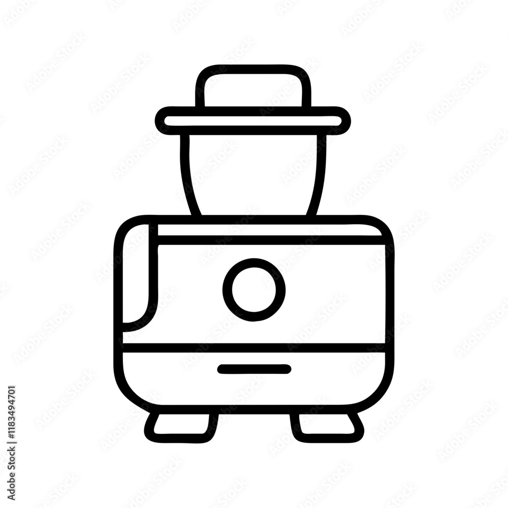 food processor icon, electronics line art, electronics vector - simple black line art icon of food processor perfect for logos, and electronics-themed designs. food processor icon, electronics line art, electronics vector - simple black line art icon of food processor perfect for logos, and electronics-themed designs.