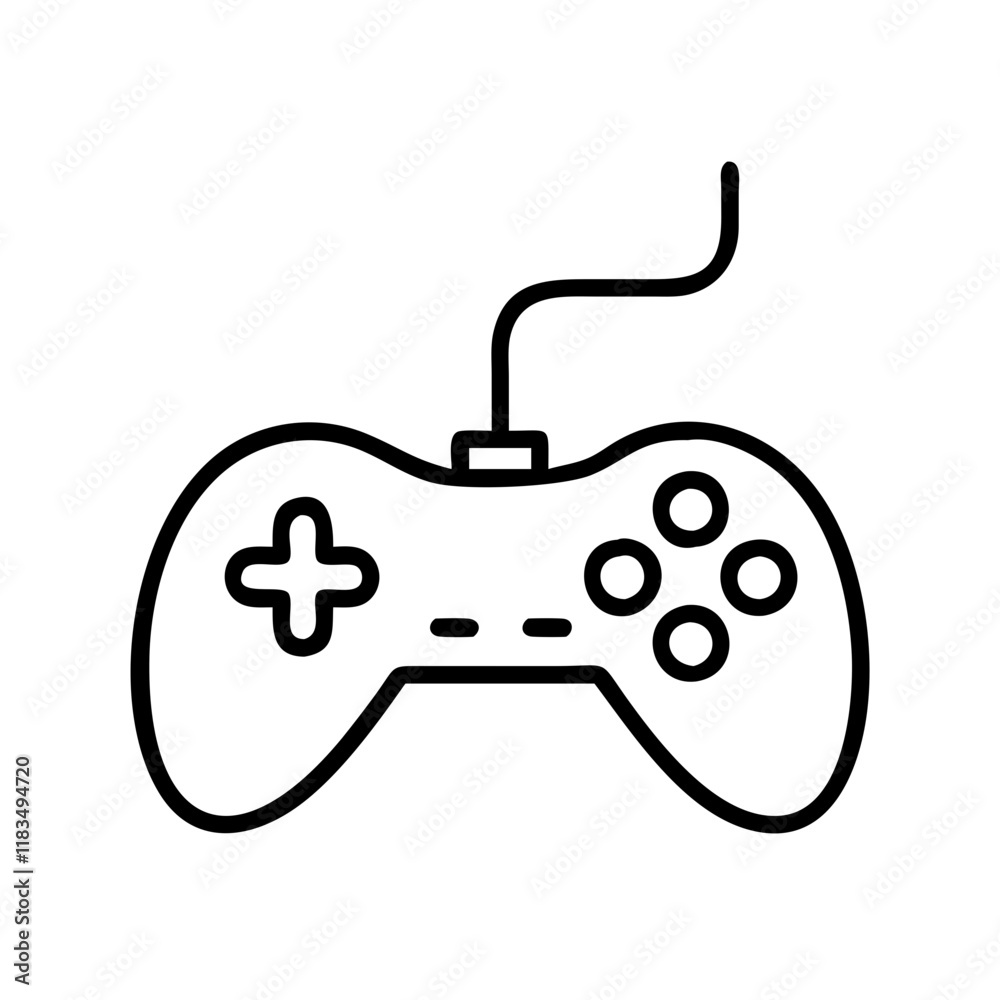 game controller icon, electronics line art, electronics vector - simple black line art icon of game controller perfect for logos, and electronics-themed designs. game controller icon, electronics line art, electronics vector - simple black line art icon of game controller perfect for logos, and electronics-themed designs.