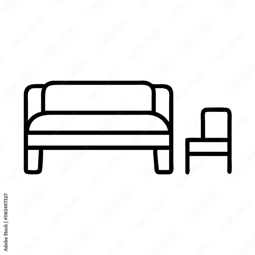 bed bench icon, furniture line art, furniture vector - simple black line art icon of bed bench perfect for logos, and furniture-themed designs. bed bench icon, furniture line art, furniture vector - simple black line art icon of bed bench perfect for logos, and furniture-themed designs.