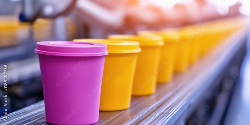 custom made wallpaper toronto digitalColorful Containers on Production Line Conveyor