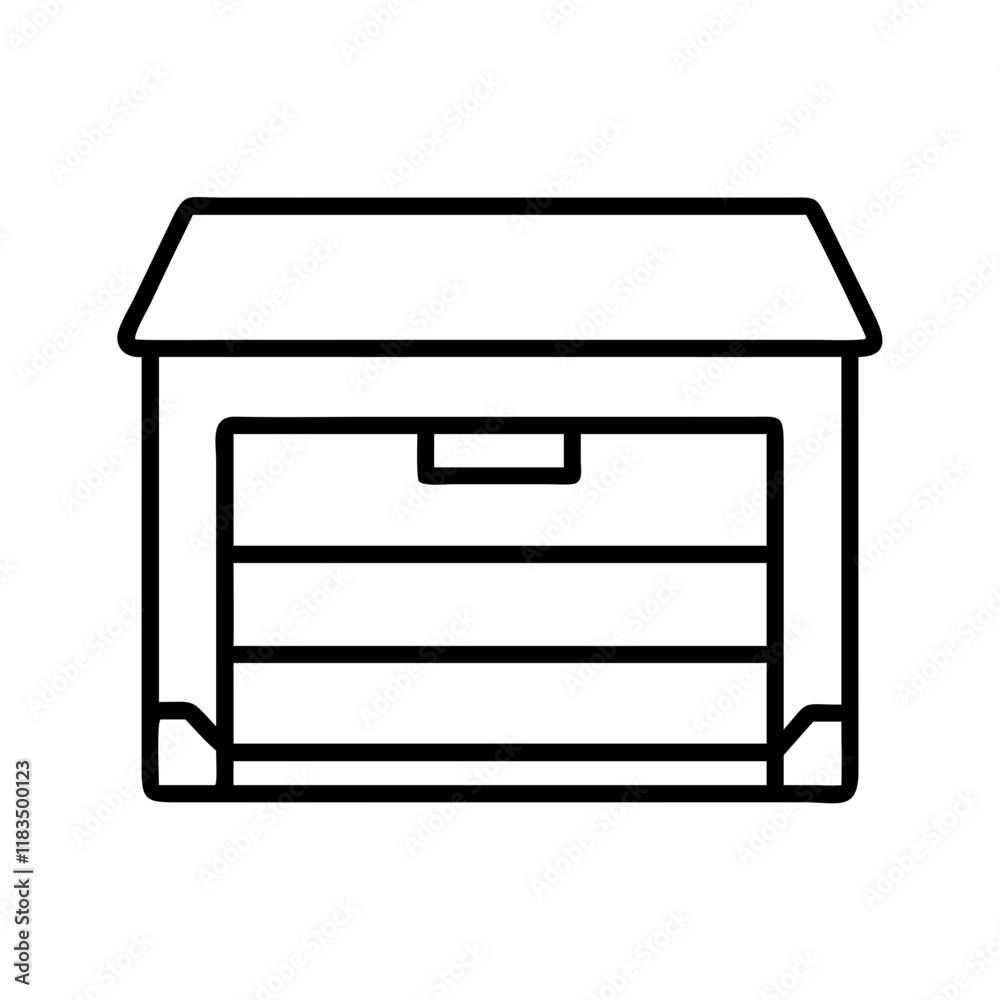 outdoor storage box icon, furniture line art, furniture vector - simple black line art icon of outdoor storage box perfect for logos, and furniture-themed designs. outdoor storage box icon, furniture line art, furniture vector - simple black line art icon of outdoor storage box perfect for logos, and furniture-themed designs.