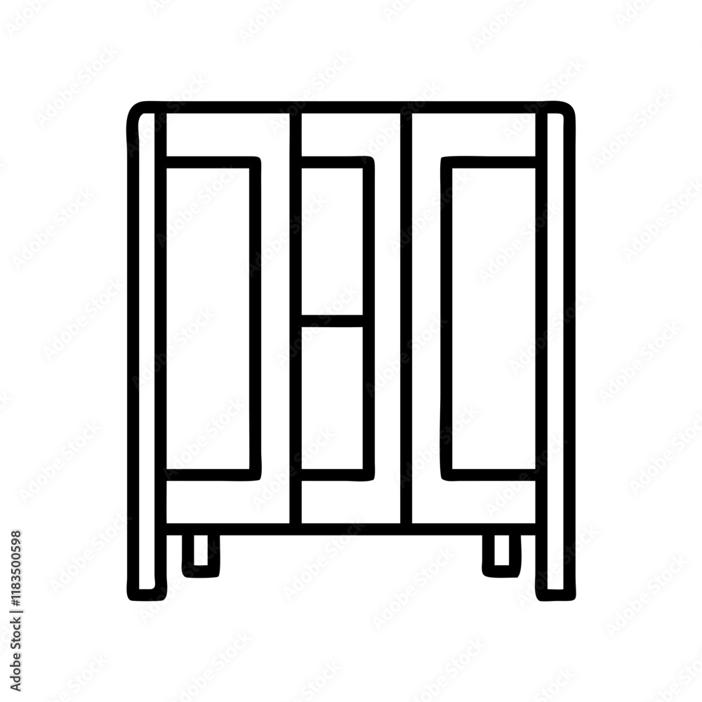 room divider icon, furniture line art, furniture vector - simple black line art icon of room divider perfect for logos, and furniture-themed designs. room divider icon, furniture line art, furniture vector - simple black line art icon of room divider perfect for logos, and furniture-themed designs.