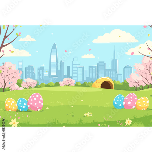 Park illustration background nature vector