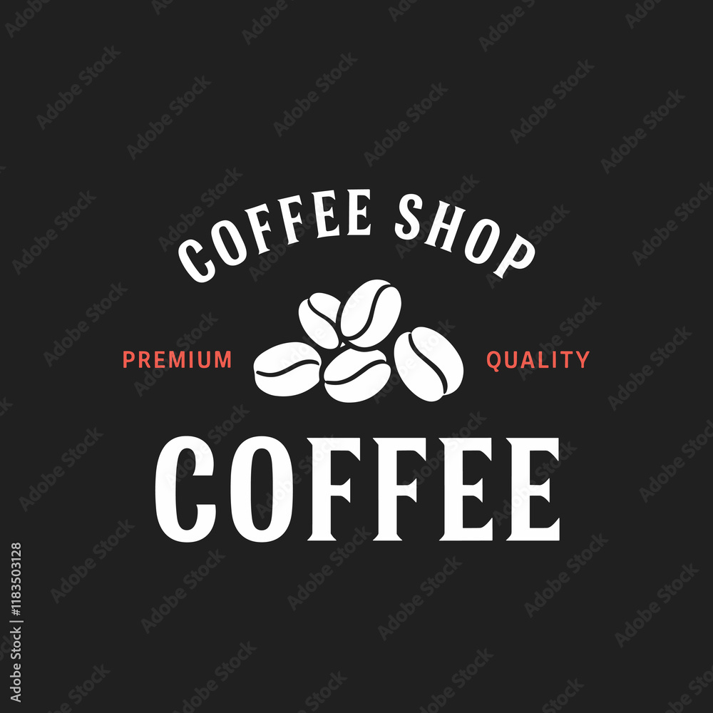 Fototapeta premium Coffee Shop Logo Design with Premium Quality Theme