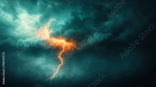 Captivating Electric Phenomenon Dazzling and Meandering Lightning Flashes across a Dramatic Stormy Backdrop Featuring Cinematic Chiaroscuro Lighting and Neo Impressionist Brushwork photo