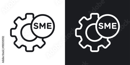 SME icons set in black and white strokes