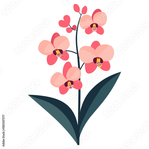 Flower illustration minimalist simple vector