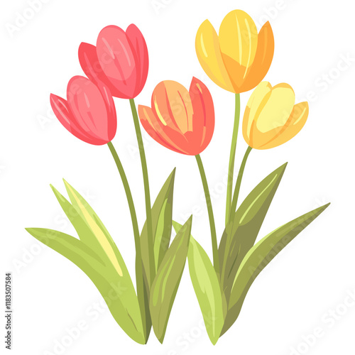Flower illustration minimalist simple vector