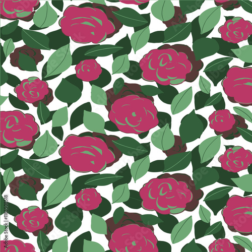 Seamless pattern design Floral Art Fabric textile Illustration