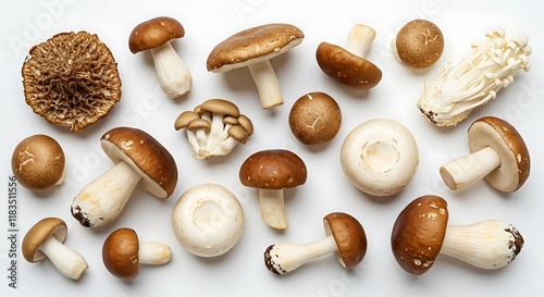 Assorted Mushrooms Gourmet Fungi Variety Food Photography