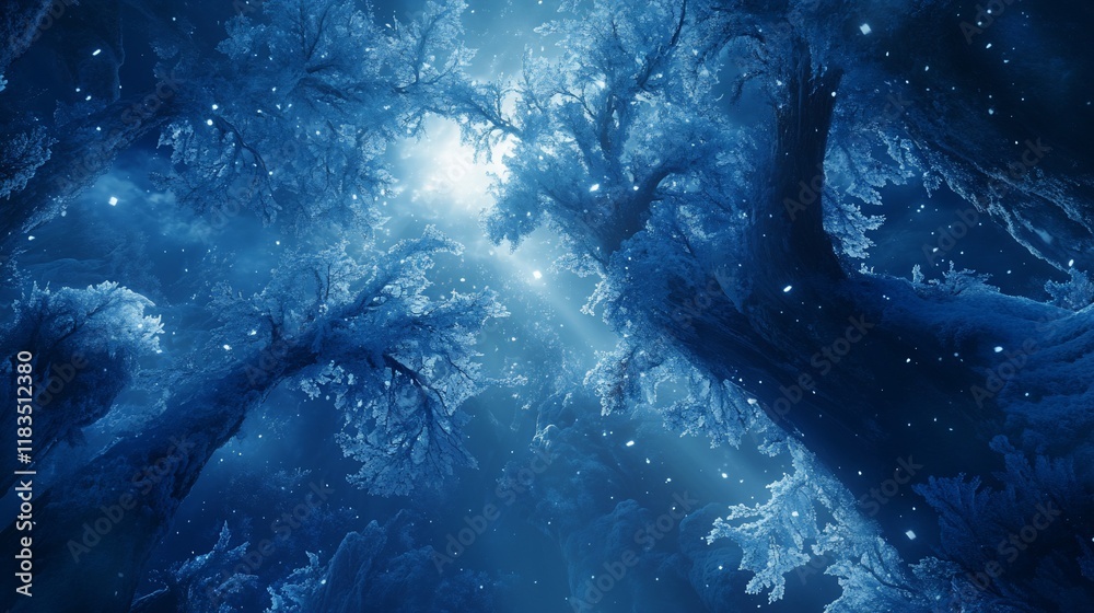 Enchanted Winter Forest: A Night in the Blue Enchanted Winter Forest: A Night in the Blue
