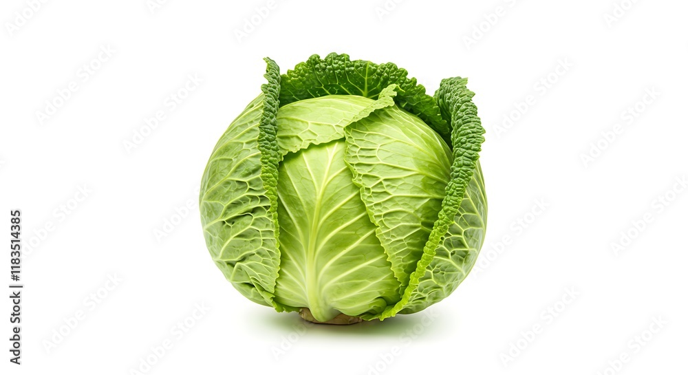 Fototapeta premium Fresh Green Cabbage Healthy Vegetable Food Ingredient Diet Nutrition Agriculture Farming Produce