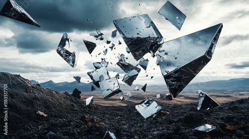 Shattered Reflections: A Digital Landscape of Fragmentation