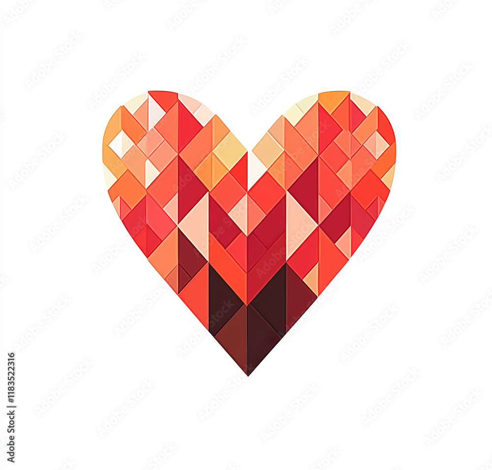 A red heart is creatively formed by smaller hearts, arranged on a clean white background. The flat design and simple shapes make it ideal for love-themed designs. A red heart is creatively formed by smaller hearts, arranged on a clean white background. The flat design and simple shapes make it ideal for love-themed designs.