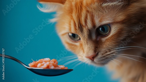 Ginger Cat and Shrimp: A Close-Up Culinary Curiosity photo