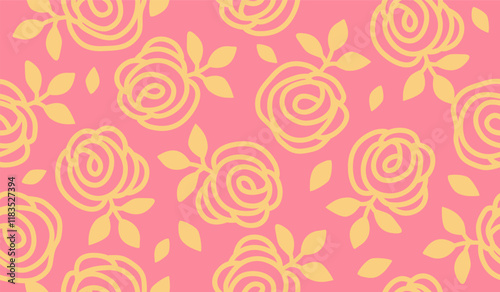 Cute rose flowers pattern background vector design