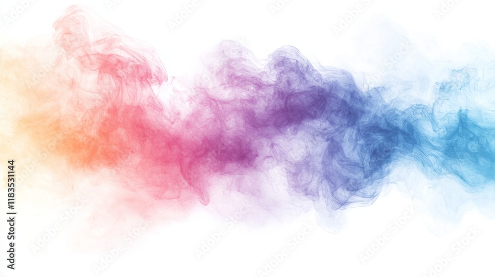 Fototapeta premium Minimalistic aura in light pastel colors on white background