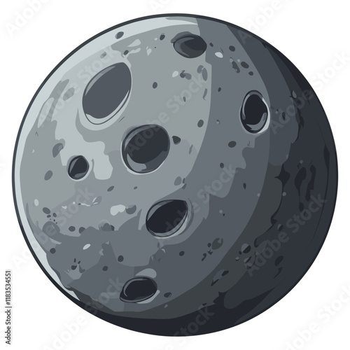 Grey moon illustration art recreation vector