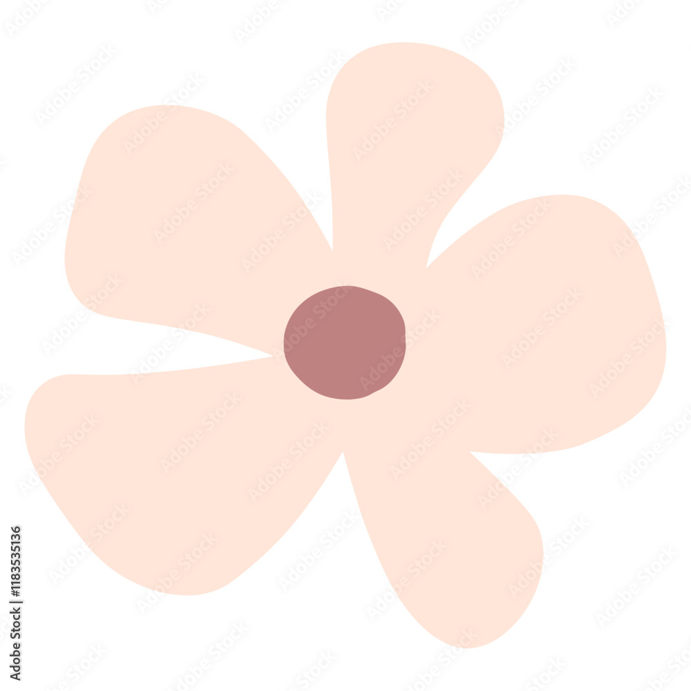 Flower silhouette illustration minimalist abstract vector