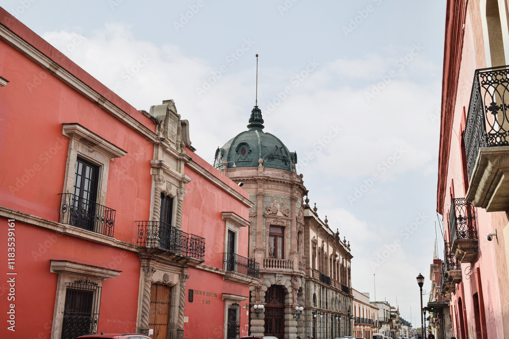 Fototapeta premium Colonial buildings in the historic centre of Oaxaca, Mexico